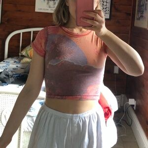 We The Free Graphic Crop Top Baby Tee